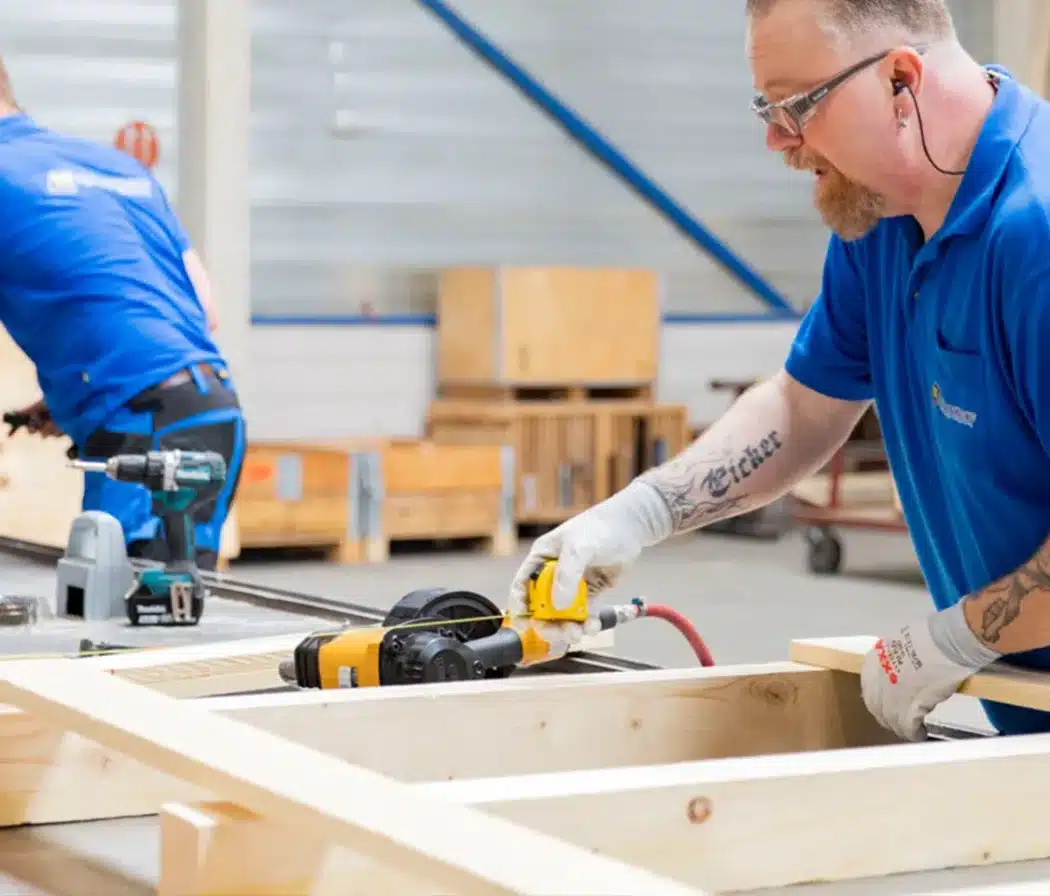 Pallet op maat in de maak